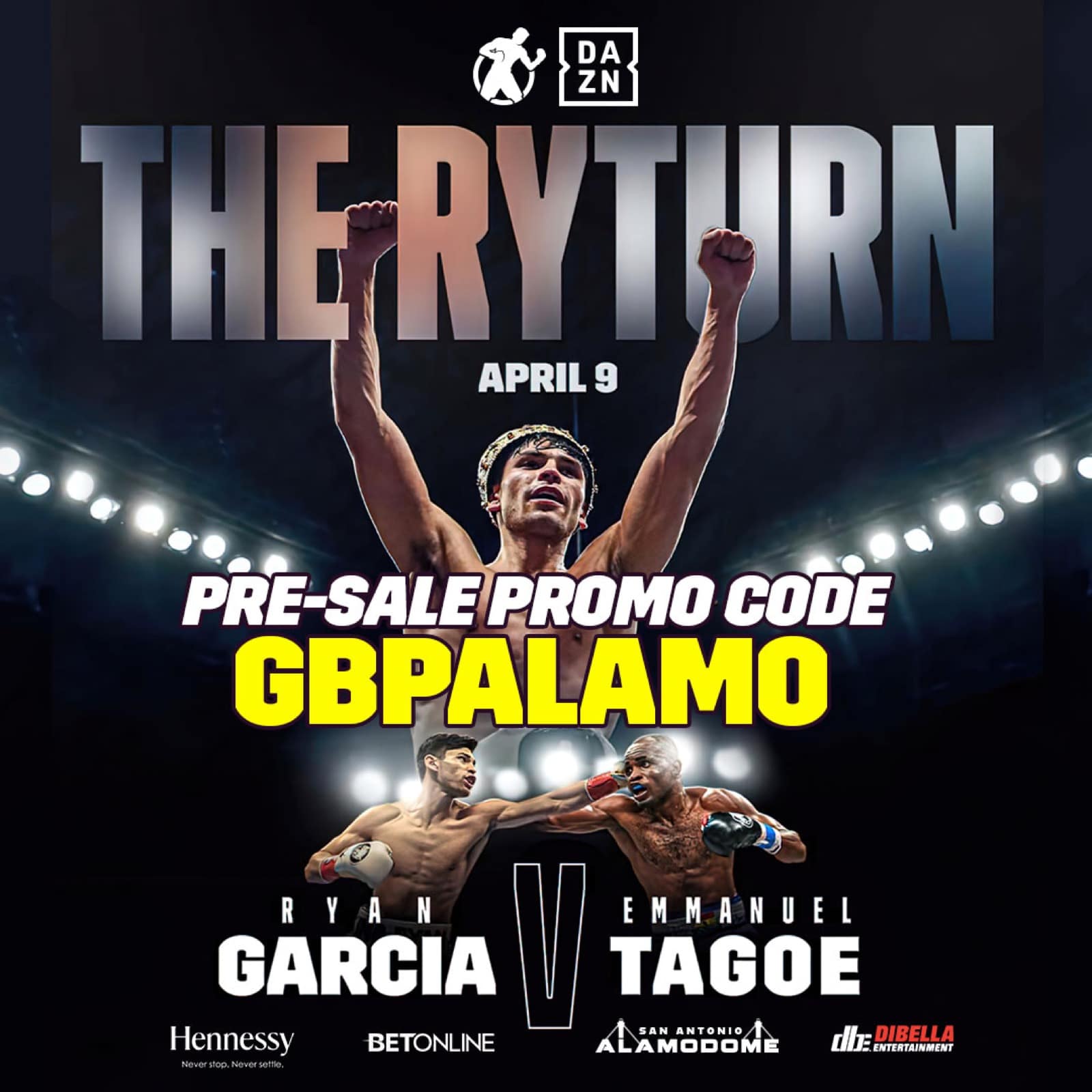 Image: Ryan Garcia Vs. Tagoe on April 9, Live On DAZN