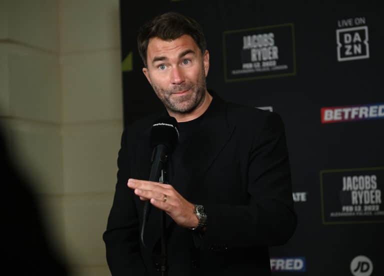 Image: Eddie Hearn says Mayweather Promotions sent him a legal letter telling him to stop talking about inking Tank Davis