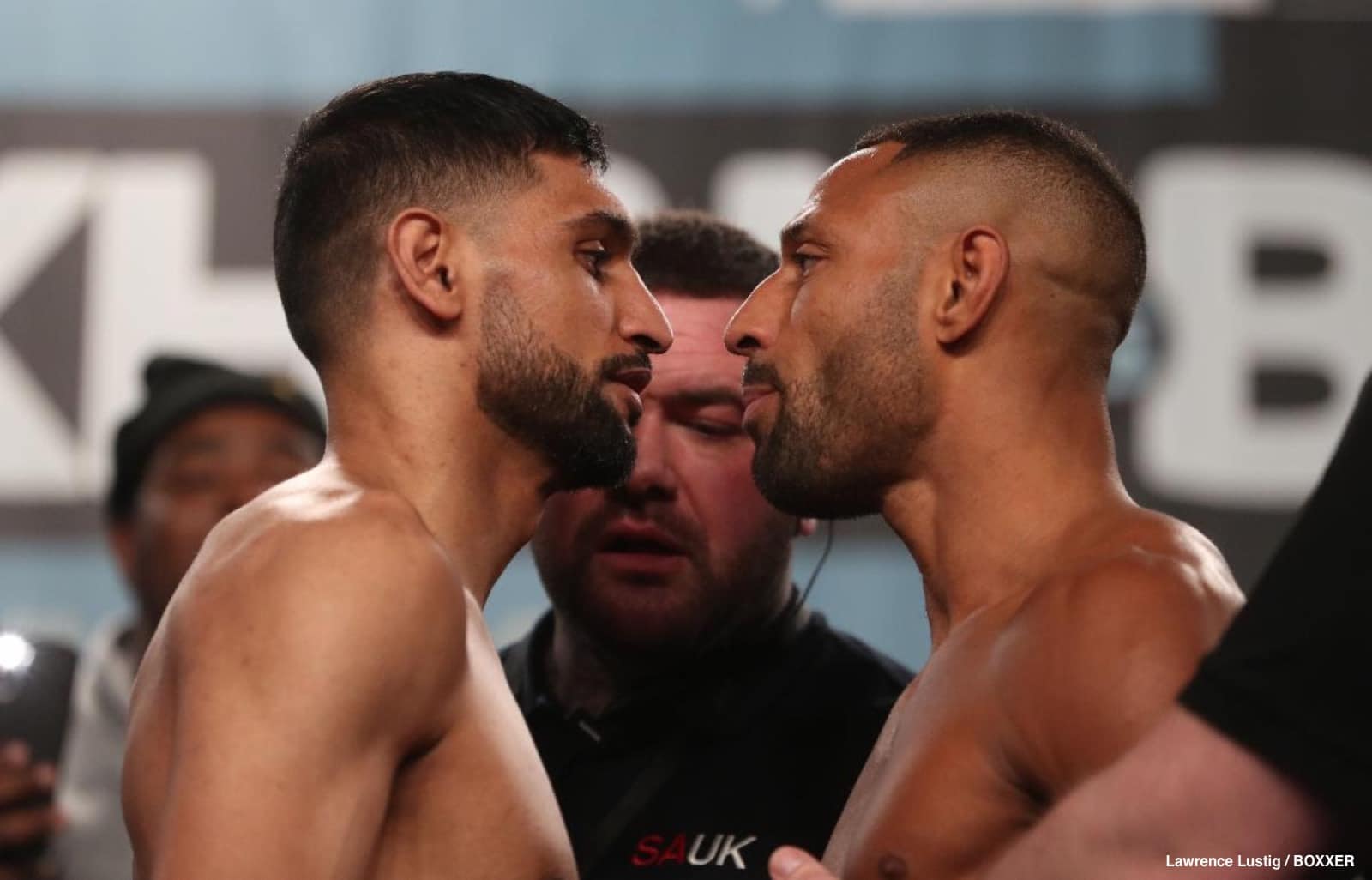 Image: Amir Khan - Kell Brook Official Sky Sports Weights