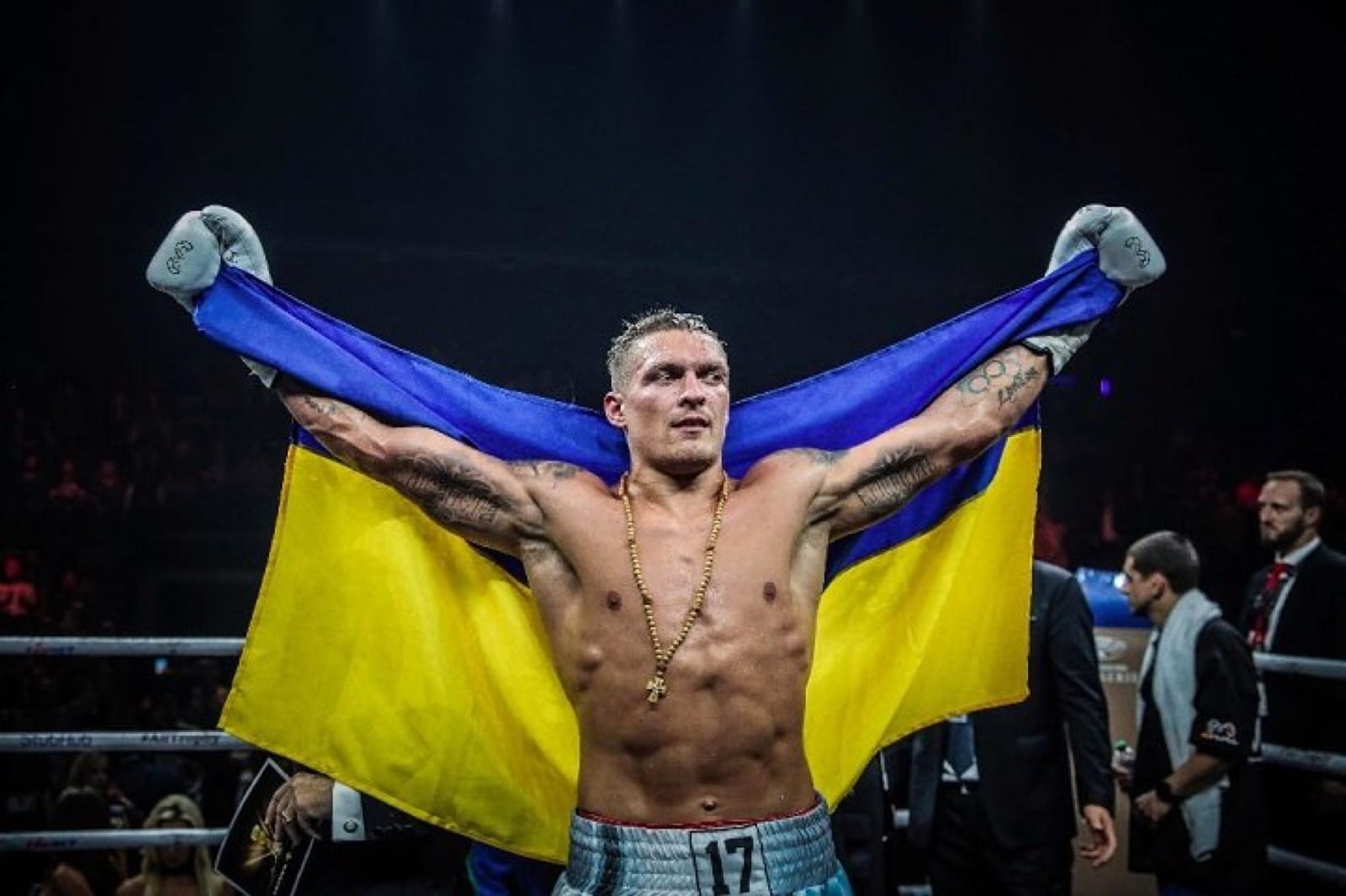 Alexander Usyk, Anthony Joshua boxing photo