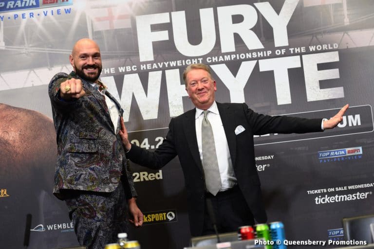 Image: Fury vs. Whyte to have NO British judges on April 23rd confirms Frank Warren