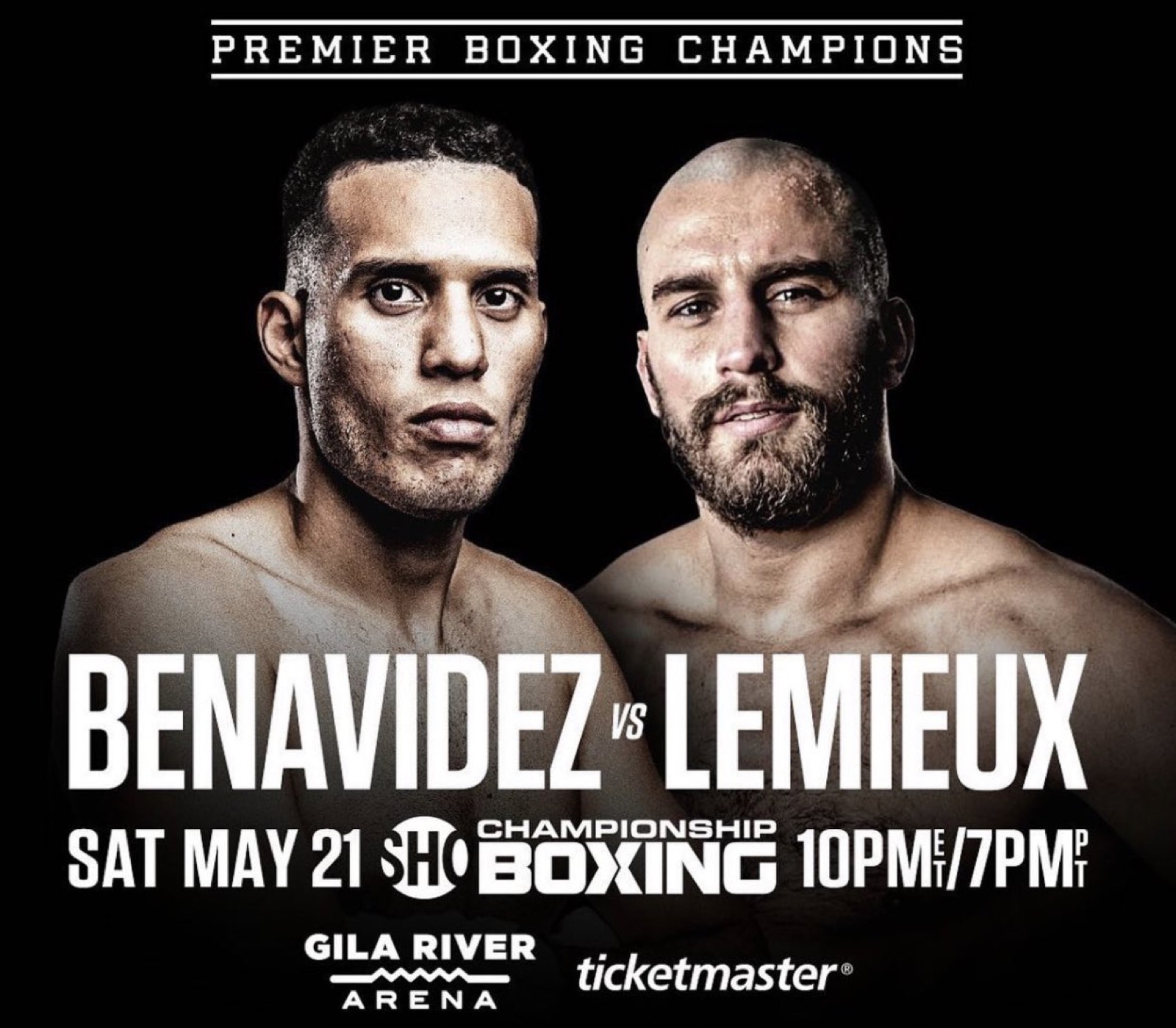Image: David Benavidez vs. David Lemieux next Saturday, May 21 on Showtime