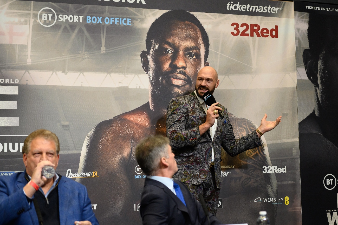 Boxing news and photos Dillian Whyte, Tyson Fury