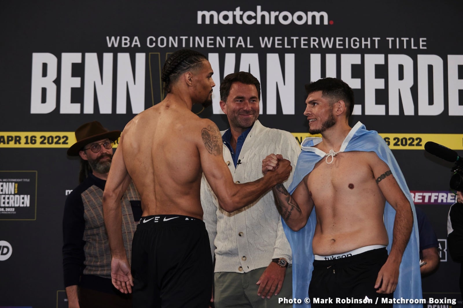 Image: Benn vs Van Heerden Official DAZN Weights