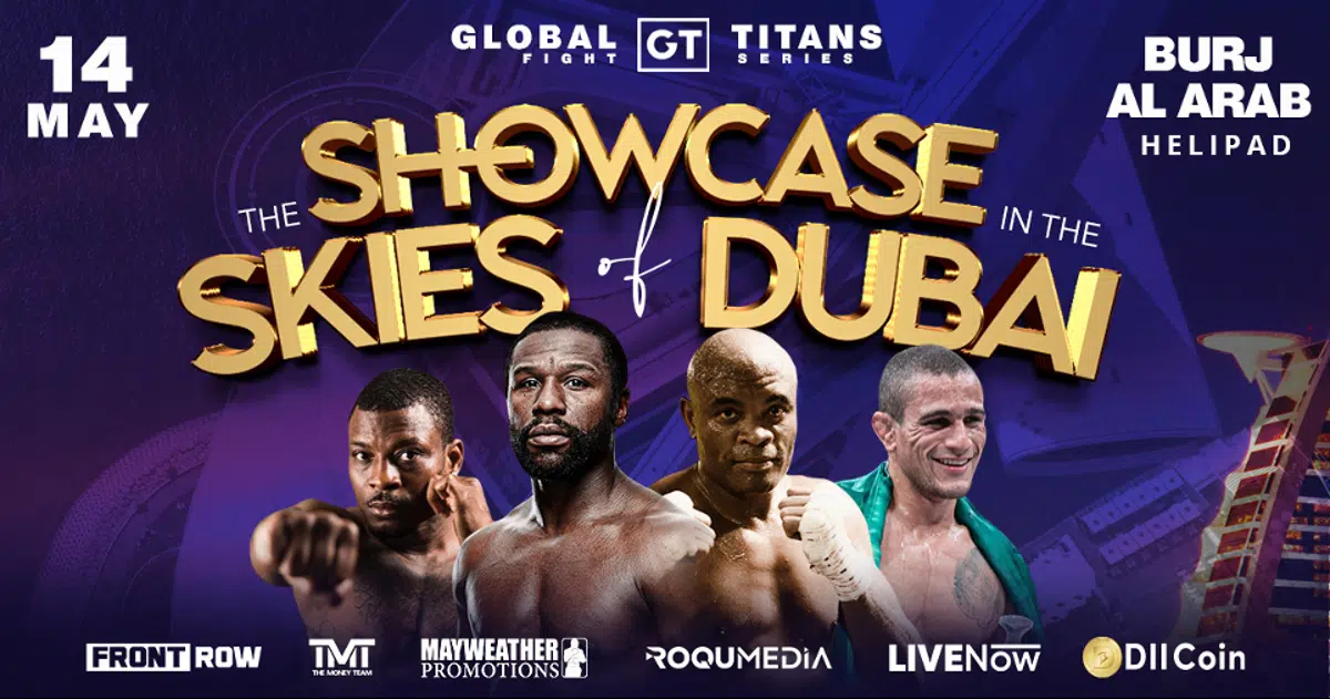 Image: Floyd Mayweather Jr fighting an exhibition on May 21 in Dubai