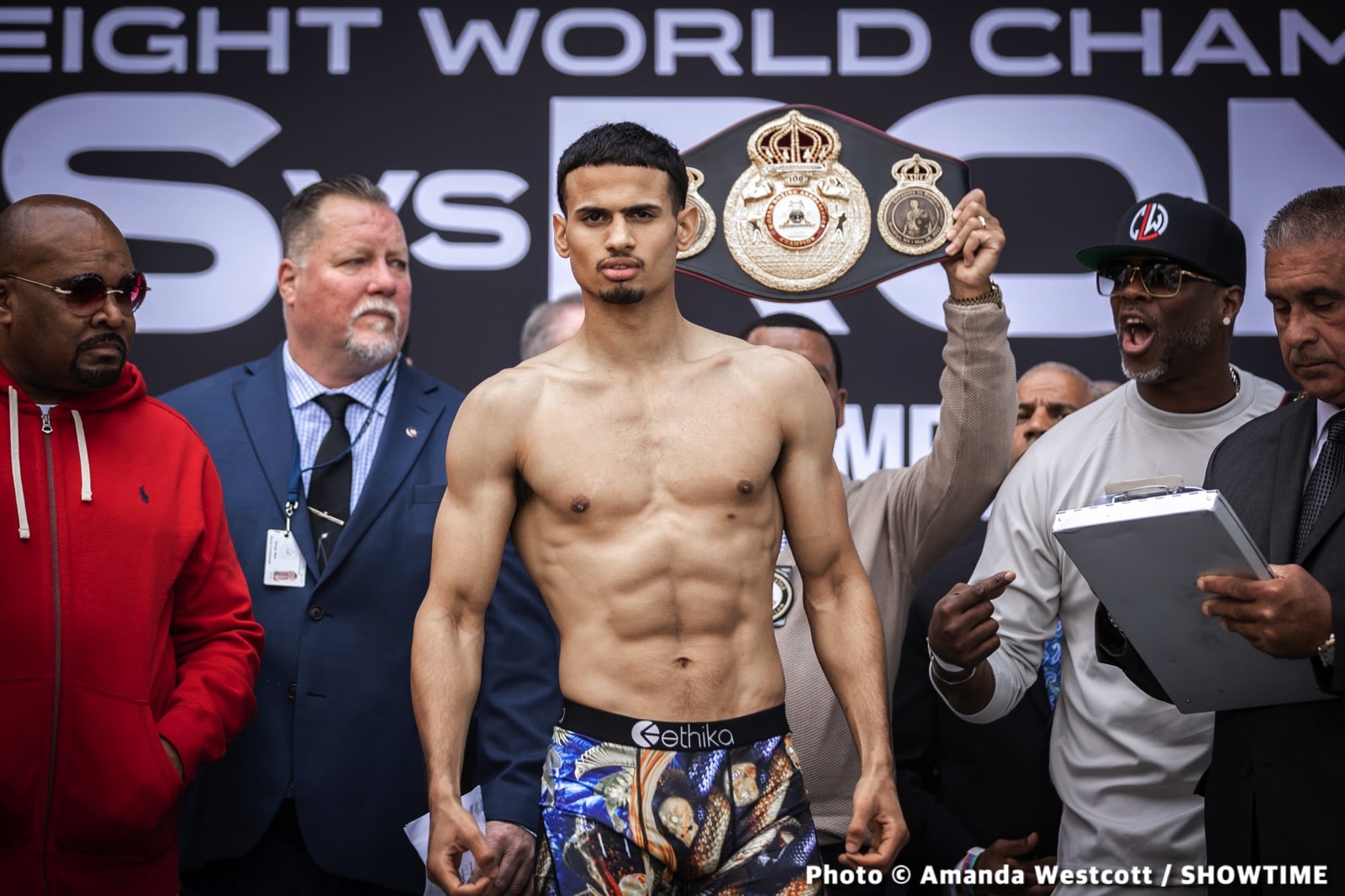 Tank Davis Loses Selfcontrol, Shoves Rolly Romero Off Stage At Weigh