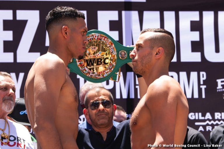 Image: Benavidez 166.25 vs. Lemieux 166.25 - Weigh-in results