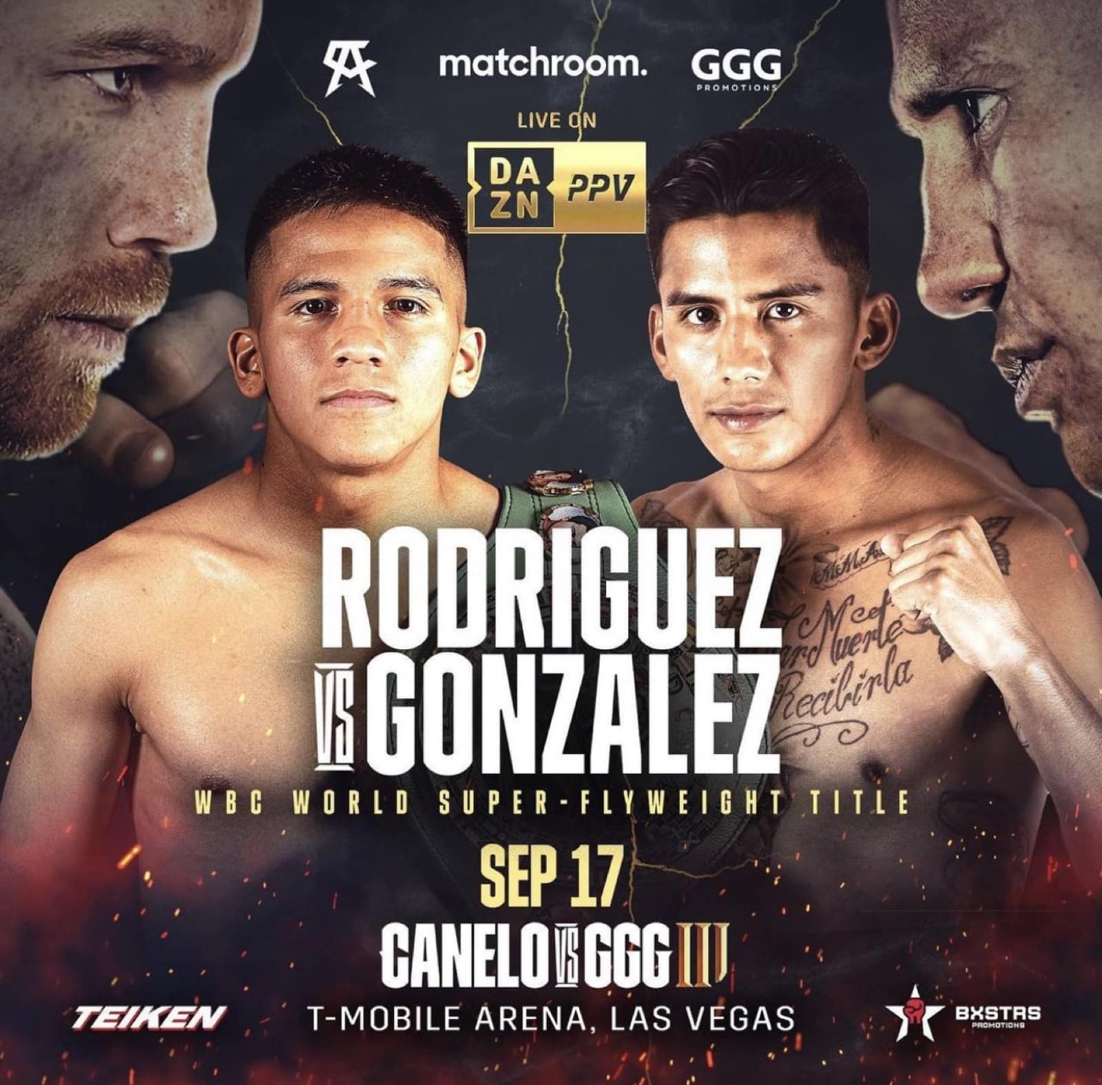 Image: Rodriguez vs. Gonzalez on Sept. 17 LIVE on DAZN