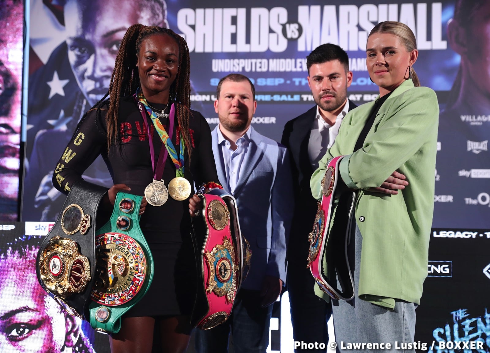 Image: Shields vs Marshall Official ESPN+ / Sky Sports Weigh In Results