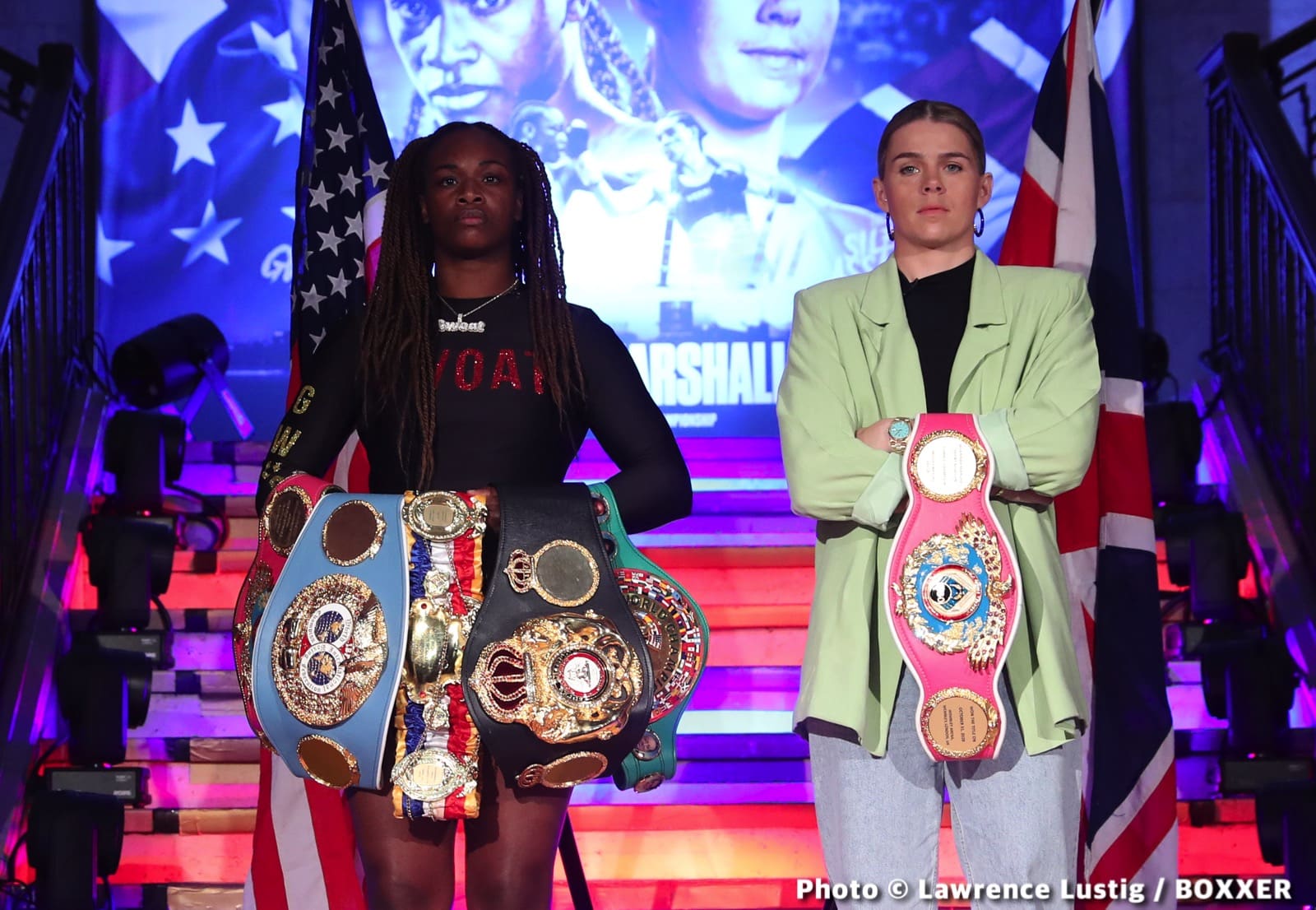 Image: Shields vs Marshall Official ESPN+ / Sky Sports Weigh In Results