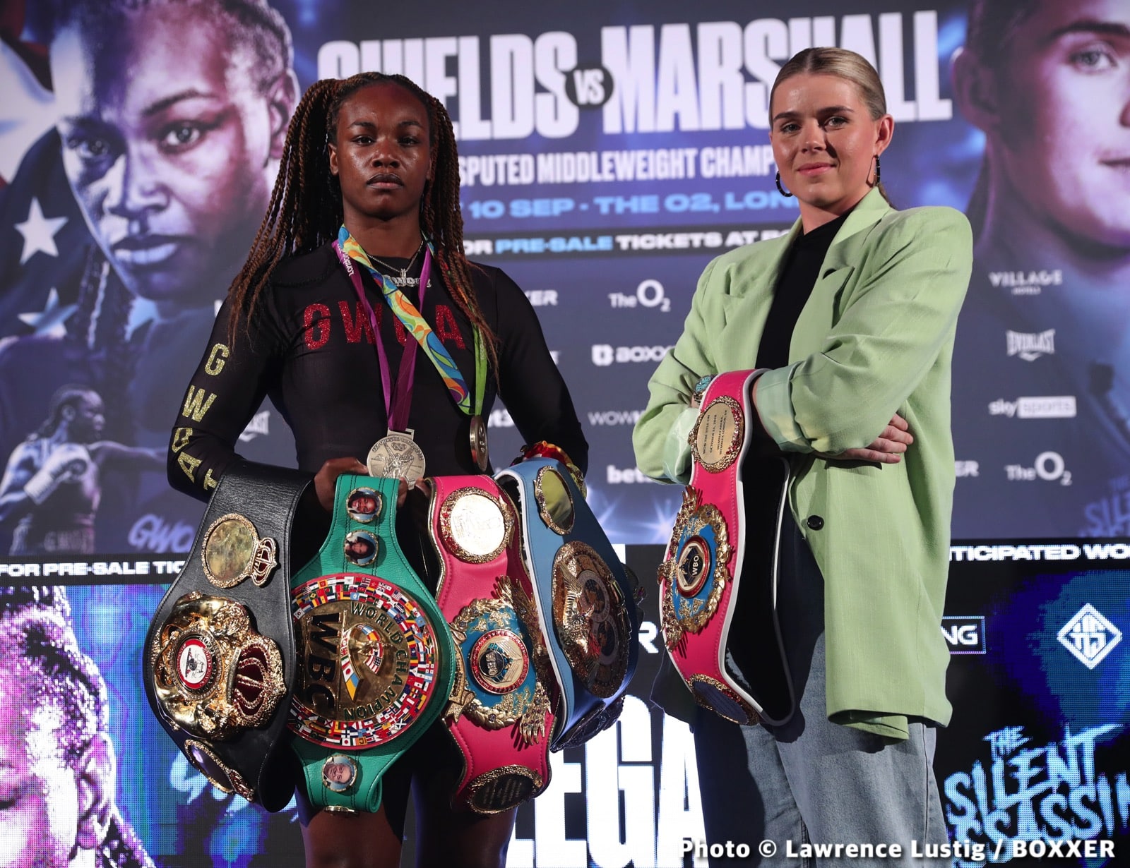 Image: Shields vs Marshall Official ESPN+ / Sky Sports Weigh In Results