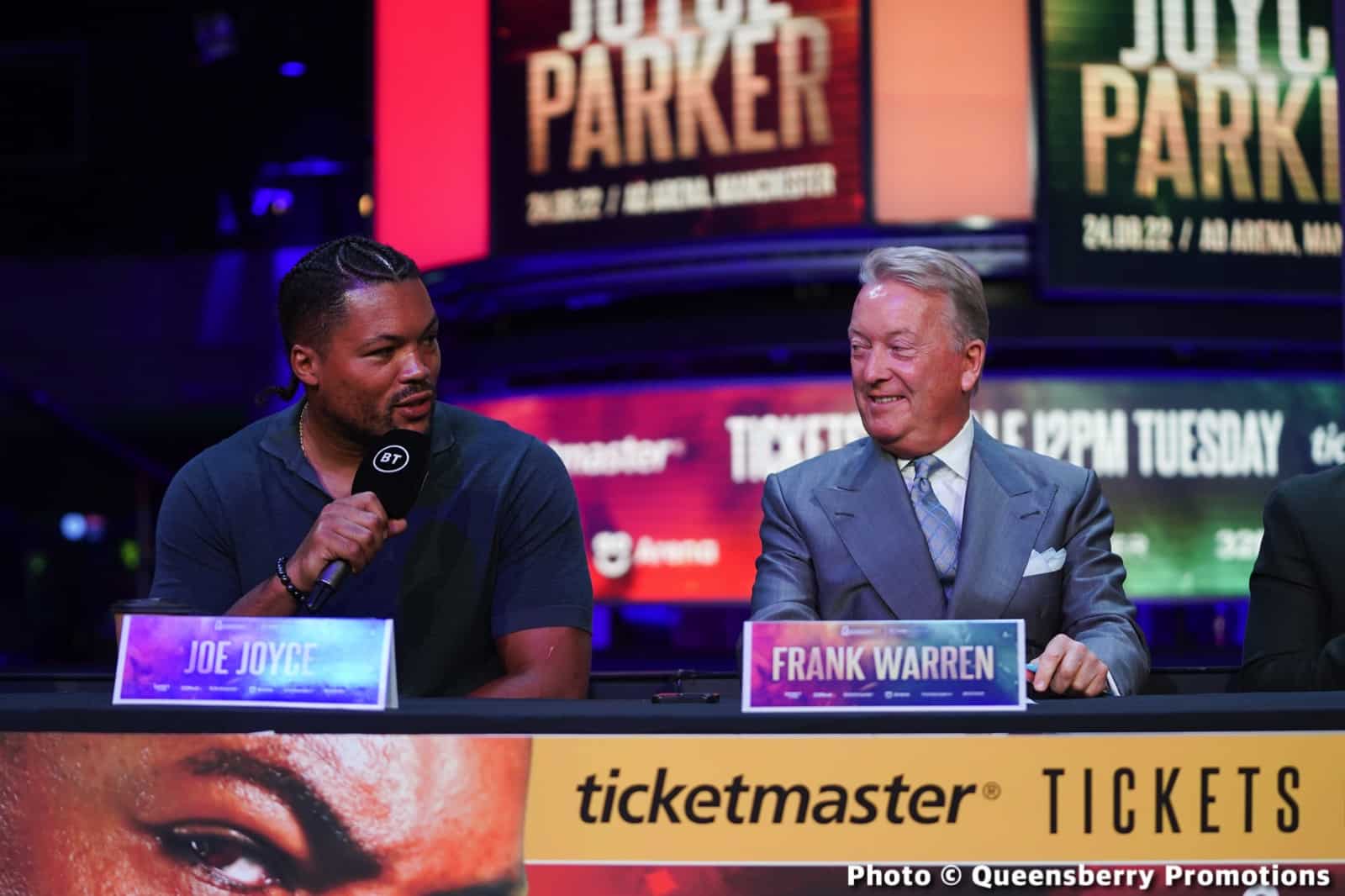 Image: What time is Joyce v Parker this Saturday?