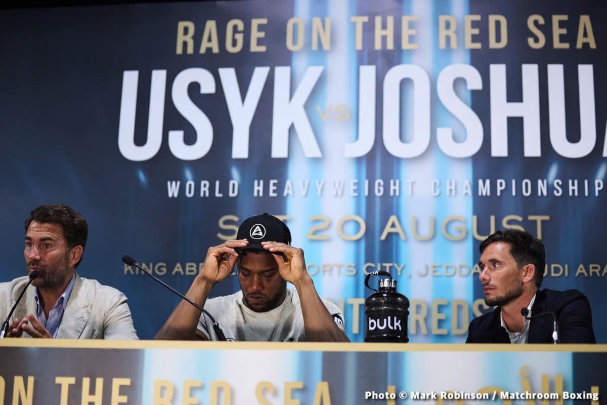 Image: Eddie Hearn says Anthony Joshua "will be back", fires back at Fury