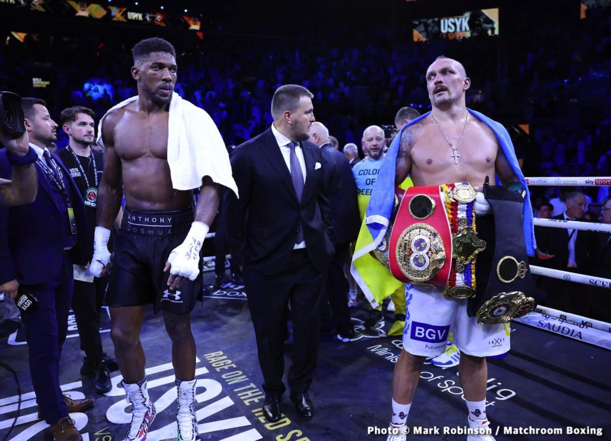Image: Usyk says Joshua is "handsome," fans go crazy