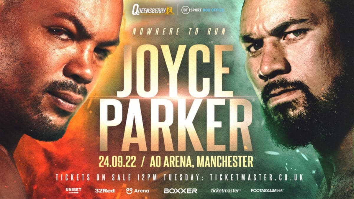 Joyce vs Parker Official For Sept. 24 In Manchester