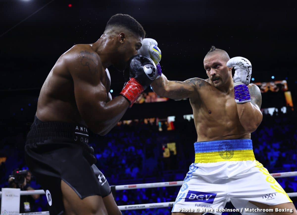 Image: Oleksandr Usyk says he was worried in 9th round at Joshua's success