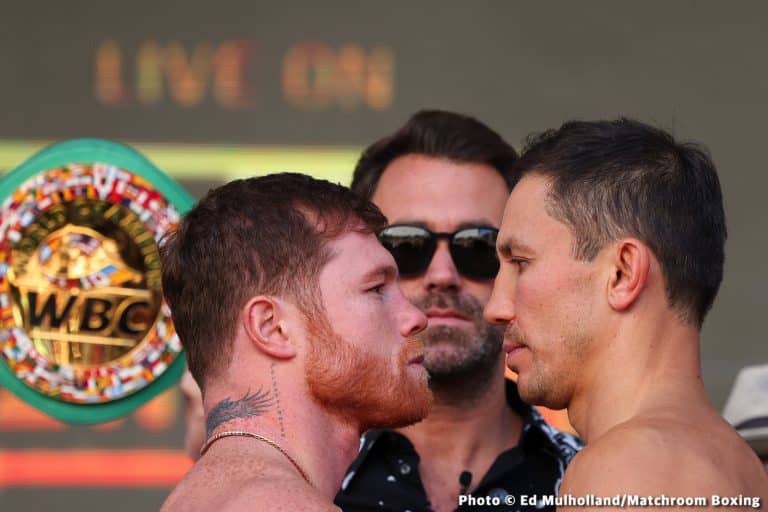 Image: Canelo Alvarez 167.4 vs. Gennadiy Golovkin 167.8 - weigh-in results for trilogy fight