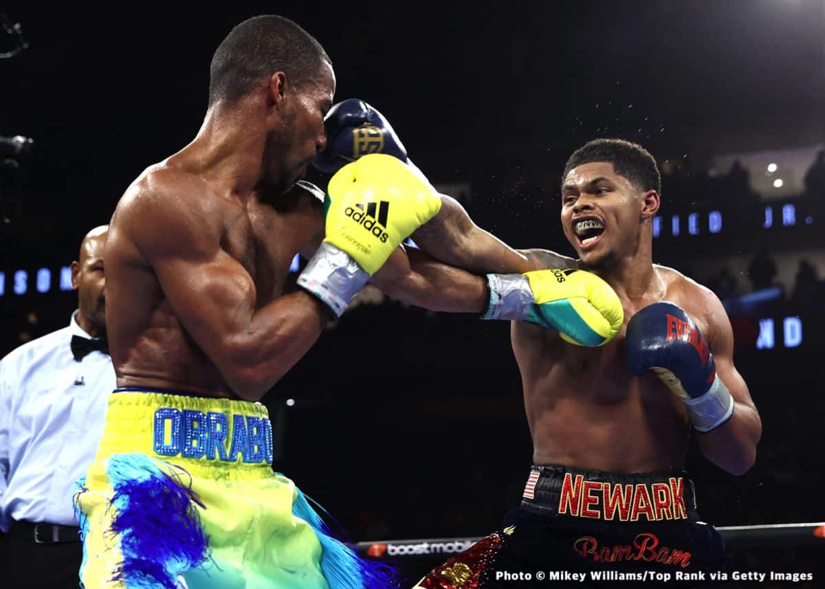 Image: Jamel Herring reacts to Shakur Stevenson's win over Conceicao