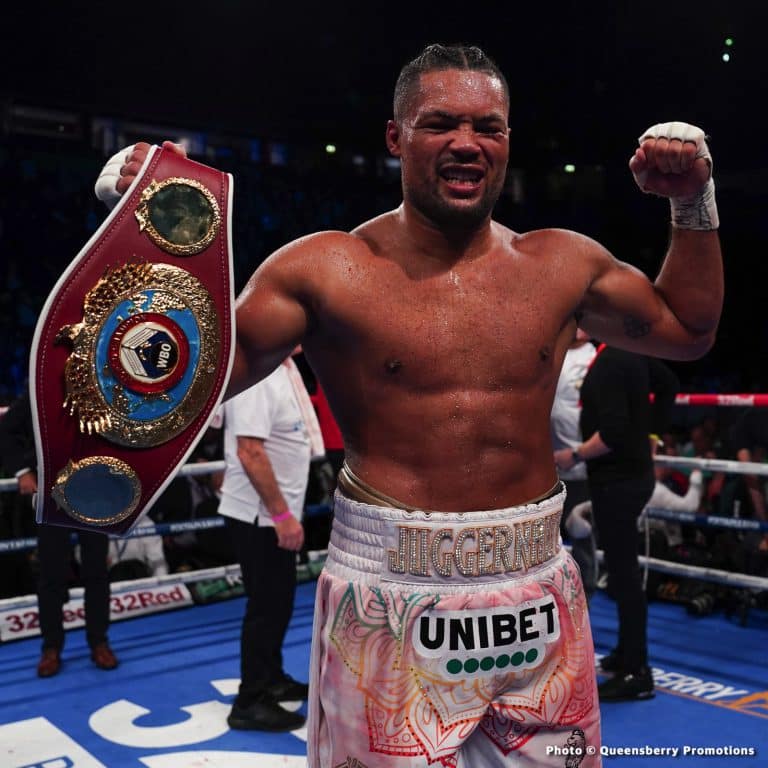 Image: Joe Joyce : “I’ve got my eyes locked on Zhang… getting the W by any means possible”
