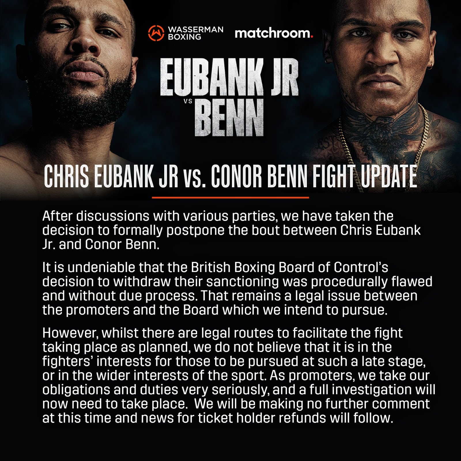 Image: Eubank Jr vs. Benn postponed