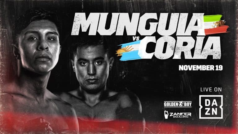 Image: Jaime Munguia vs. Gonzalo Coria on Nov.19th on DAZN in Guadalajara, Mexico