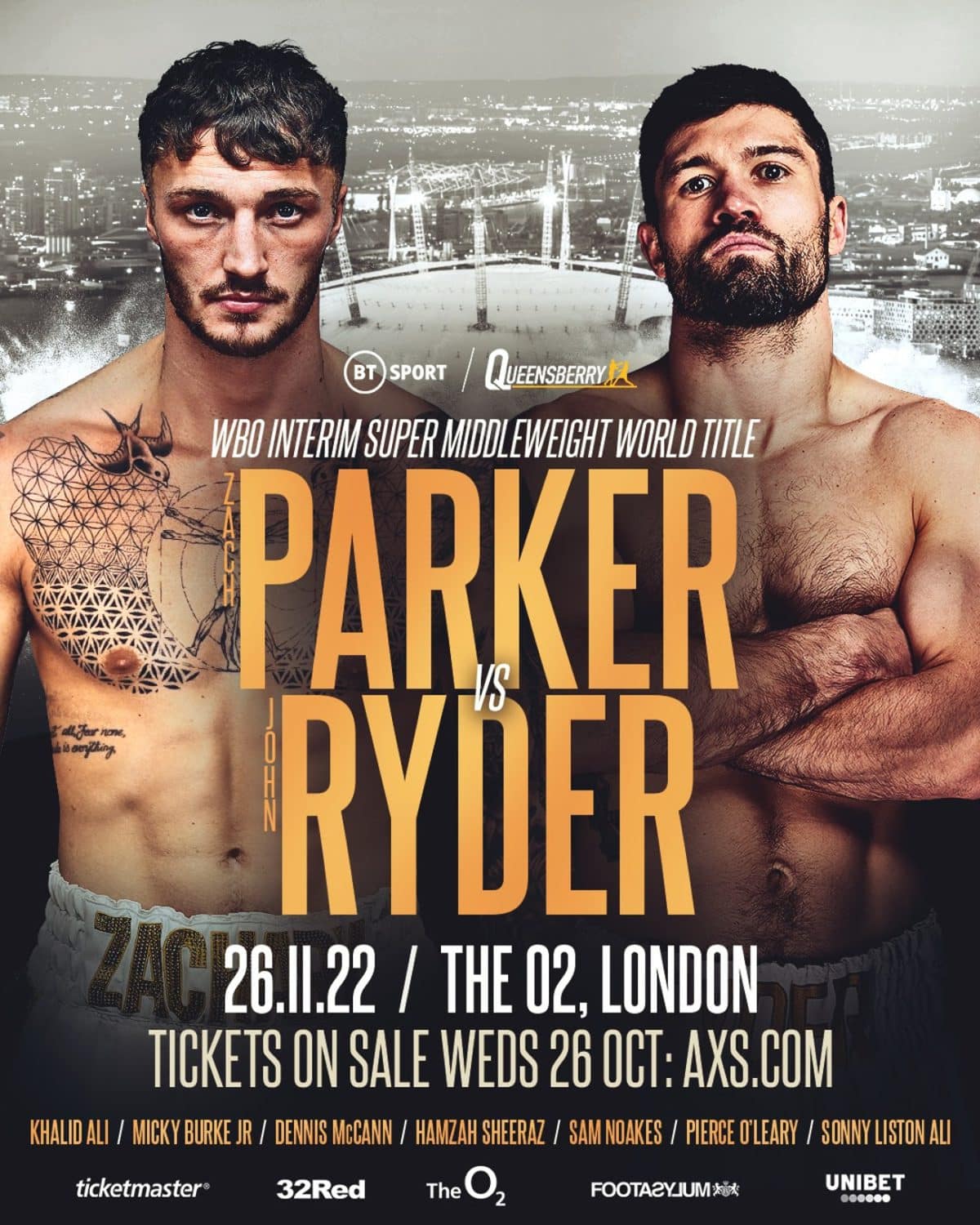 Image: Zach Parker battles John Ryder on Nov.26th at O2 Arena in London