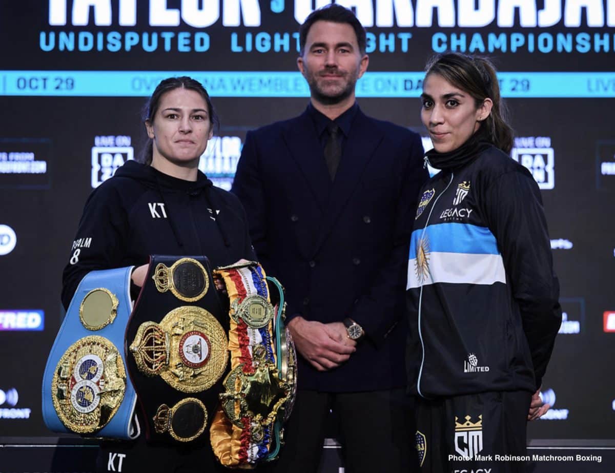 LIVE Katie Taylor Vs Carabajal DAZN Weigh In