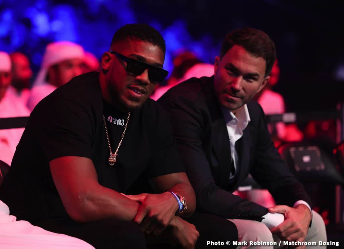 Image: Eddie Hearn goes off, insists Joshua NOT "finished in the sport"