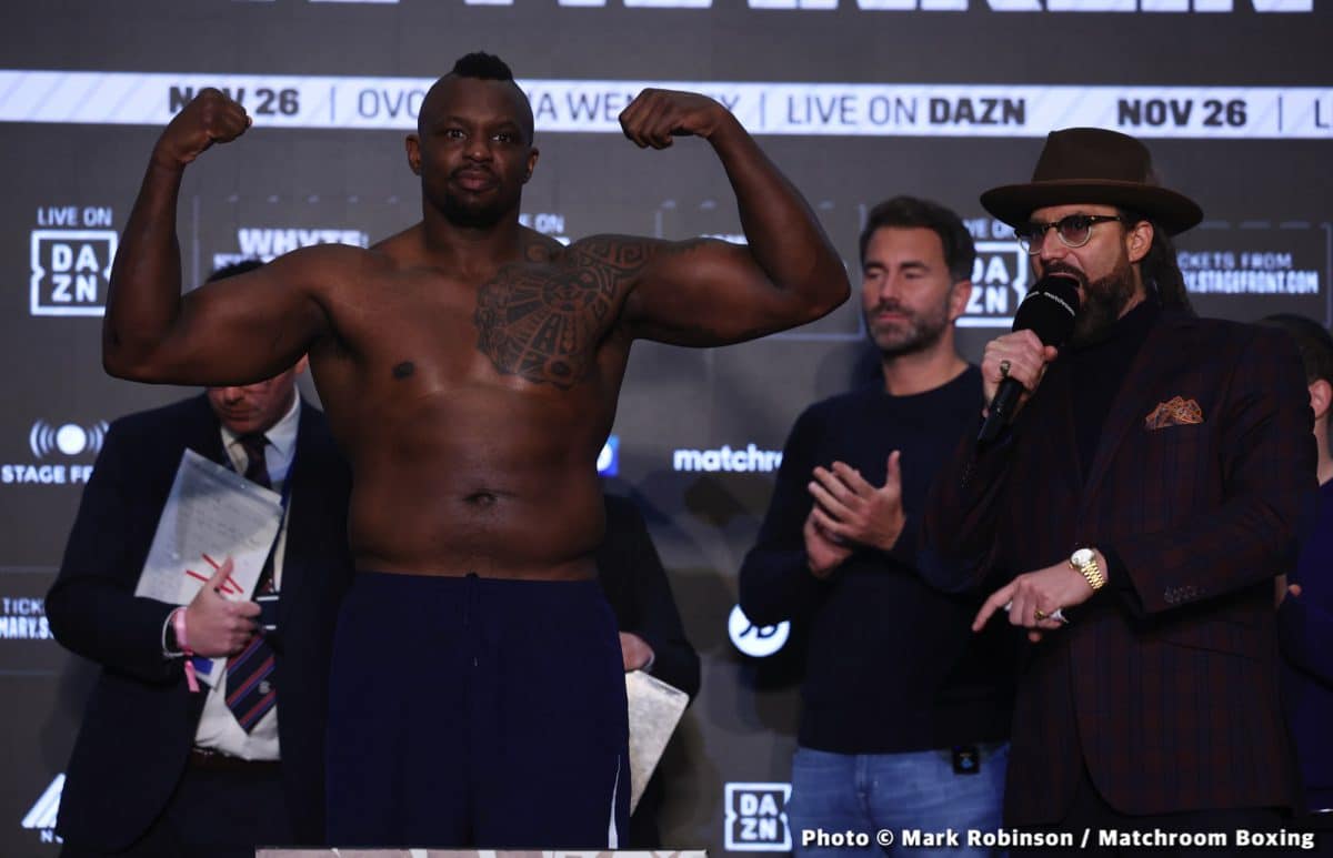 Image: Dillian Whyte thinks Joshua might be scared off if he stops Franklin in 2 rounds