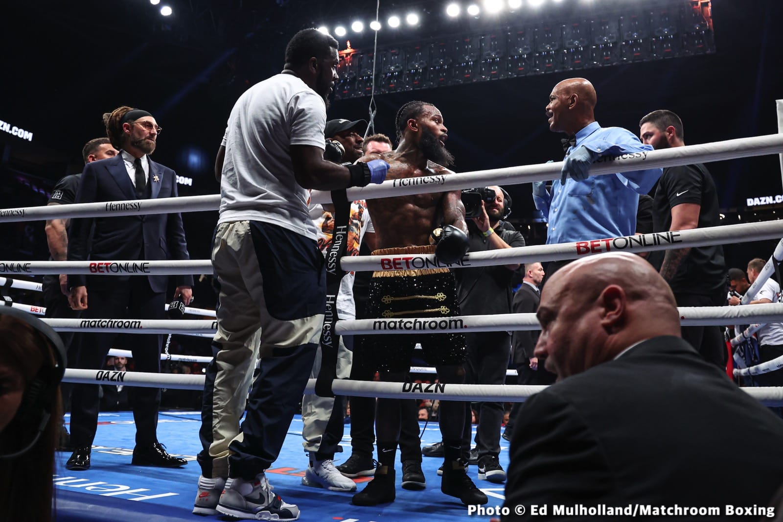 Image: Eddie Hearn denies Montana Love intentionally threw Steve Spark out of ring