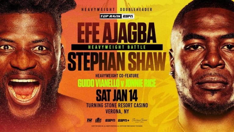 Image: Ajagba vs Shaw, Vianello vs Rice on Jan.14th live on ESPN in Verona, New York