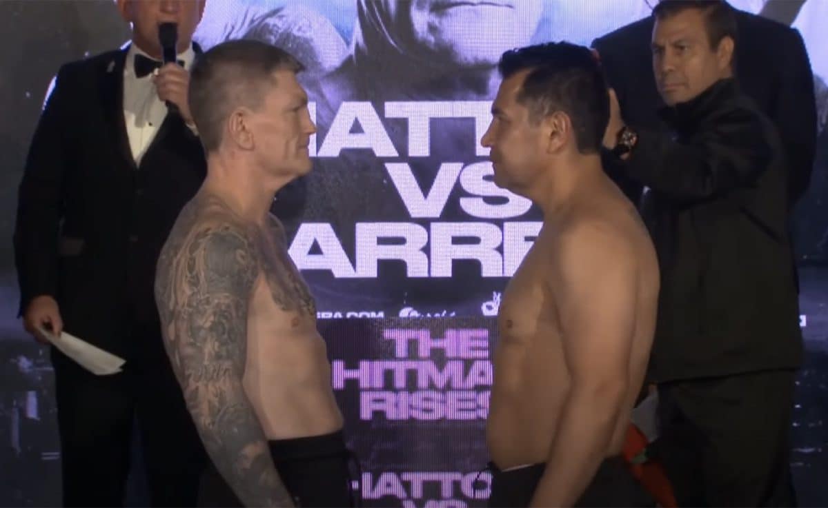 Image: Ricky Hatton 159.9 vs. Marco Antonio Barrera 161 - weigh-in results