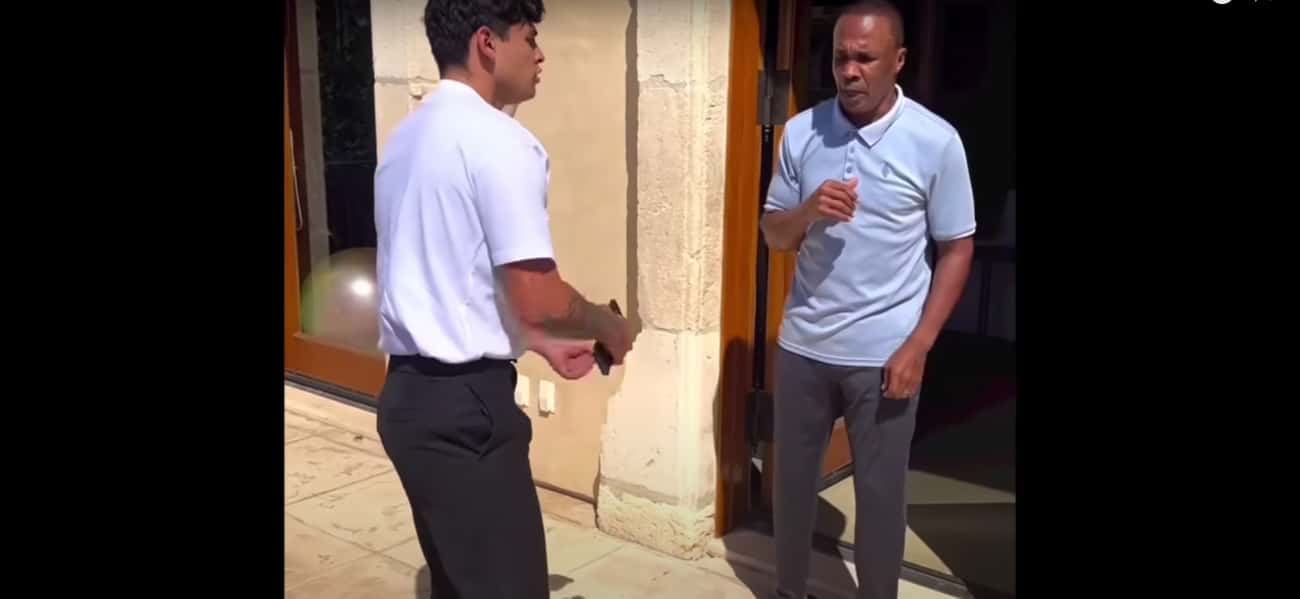 Image: Sugar Ray Leonard teaching Ryan Garcia slap hook