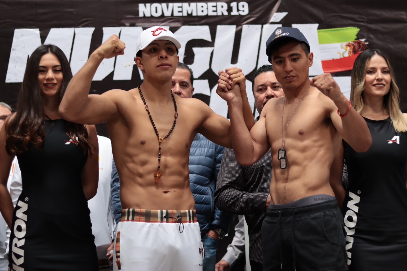Image: Jaime Munguia 159.8 vs. Gonzalo Gaston Coria 159.4 - weigh-in results for Saturday on DAZN