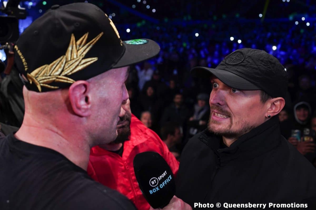 Image: Oleksandr Usyk to Tyson Fury: "Belly, you're next"