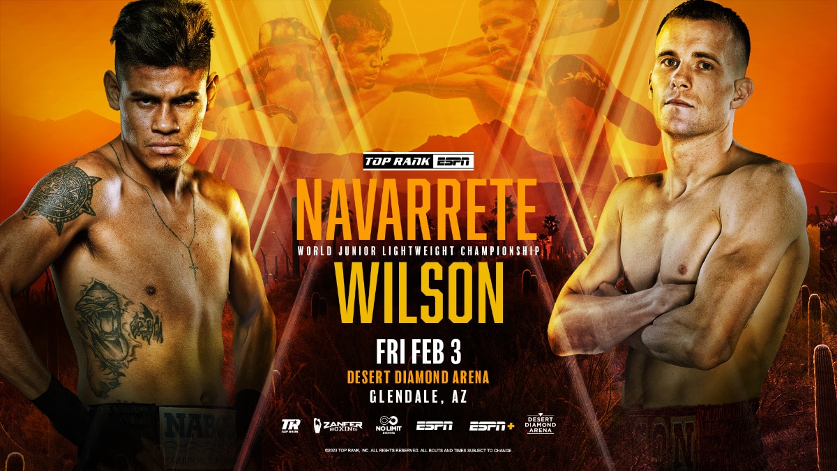 Emanuel Navarrete vs. Liam Wilson ESPN February 3, 2023 BoxRec