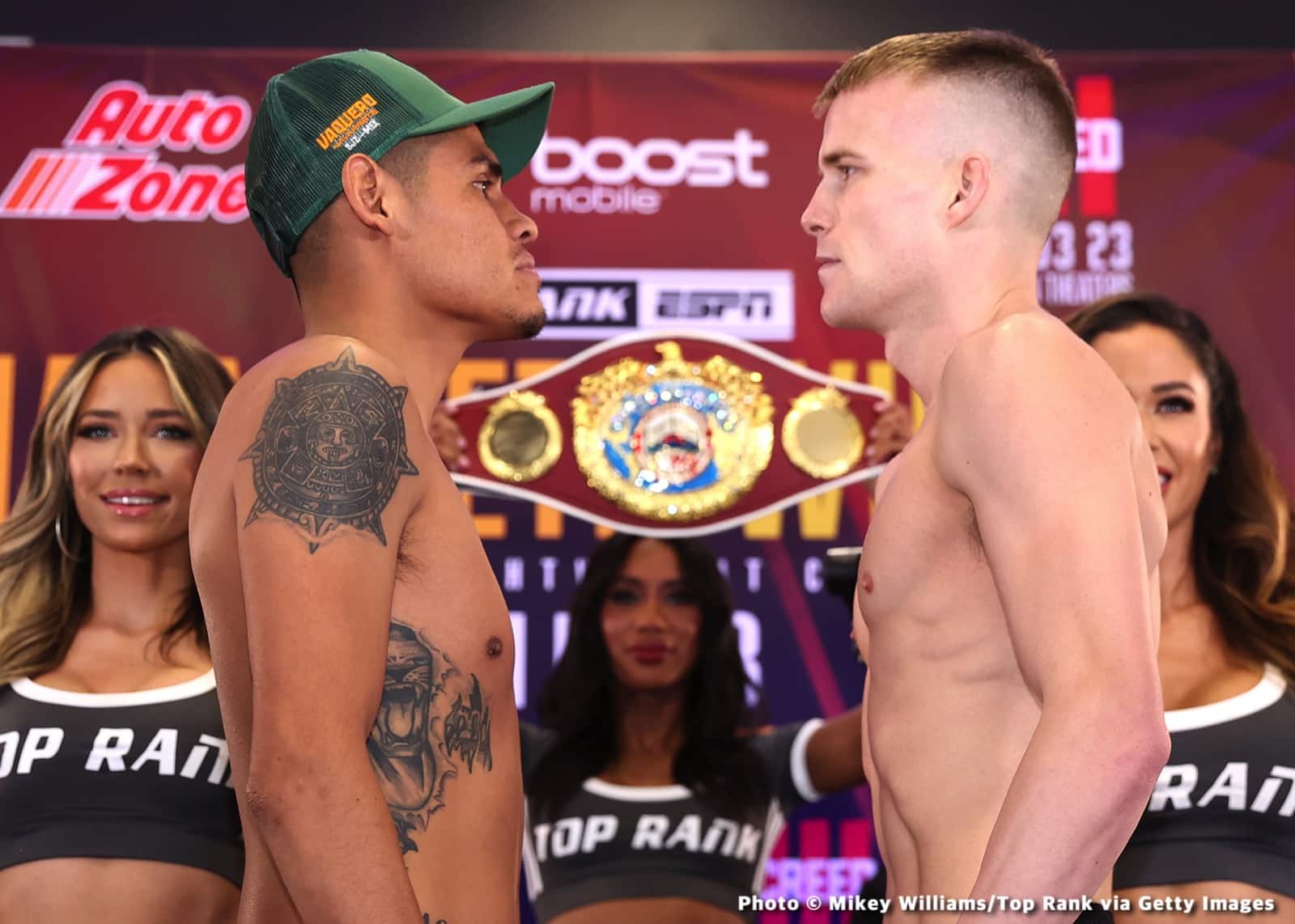 Image: Emanuel Navarrete 129.2 vs. Liam Wilson 126.3 - weigh-in results