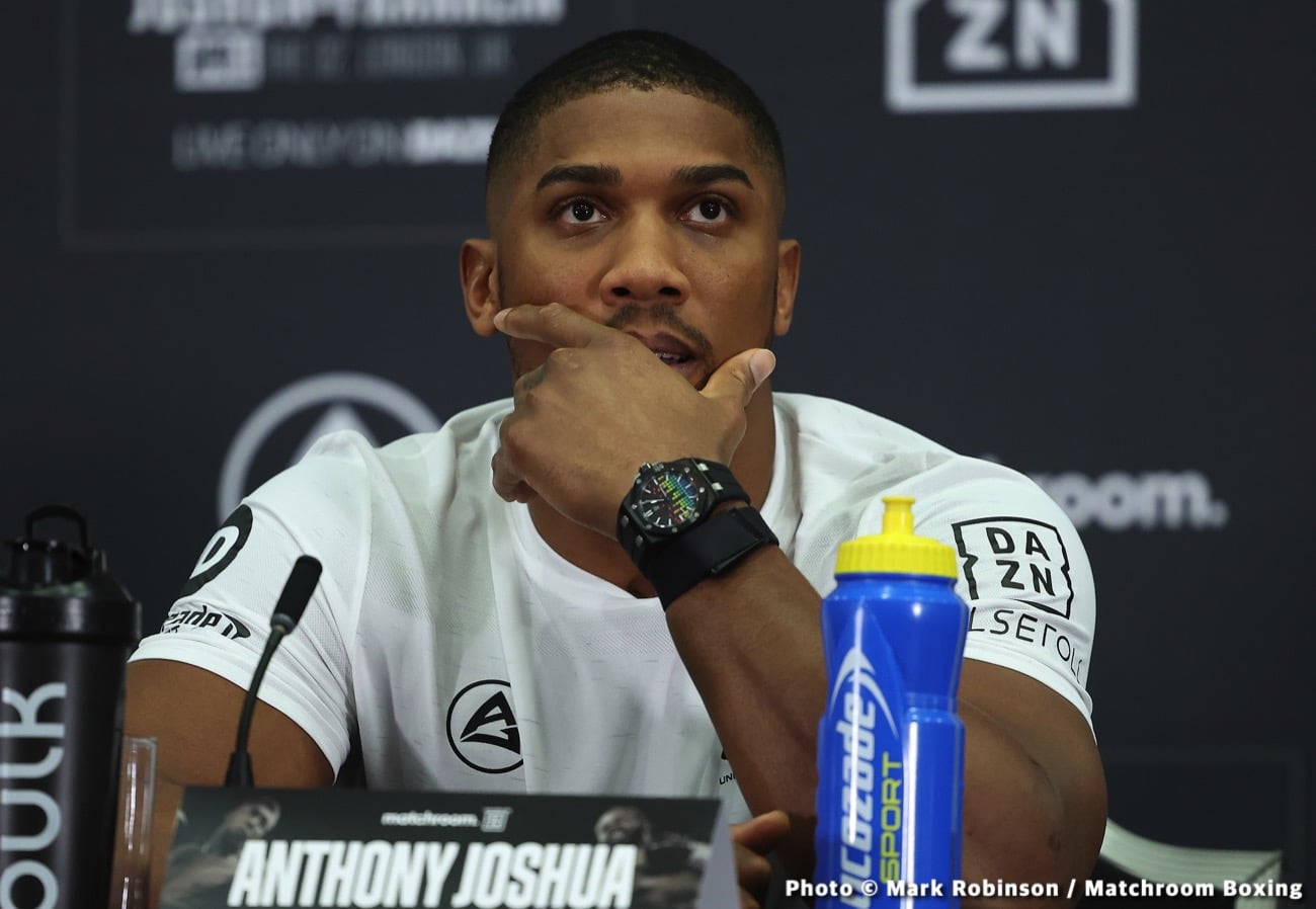 Image: Anthony Joshua views Deontay Wilder fight "more realistic" than Tyson Fury