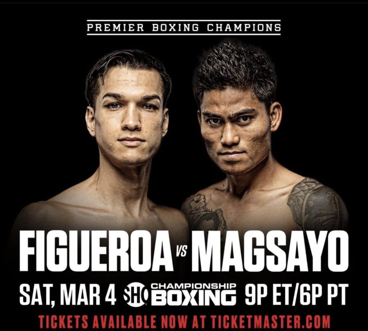 Image: Brandon Figueroa battles Mark Magsayo on March 4th on Showtime