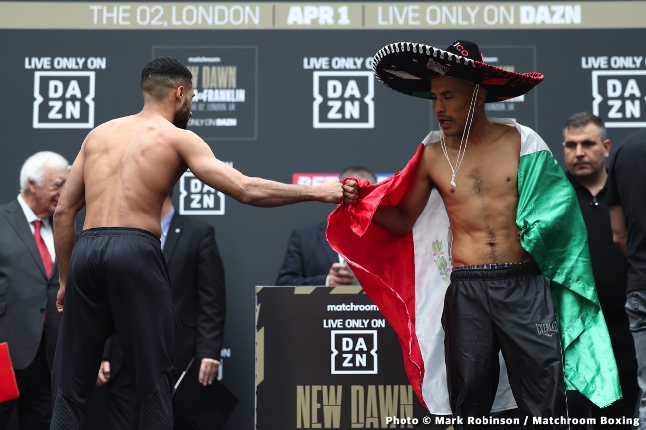 Image: Anthony Joshua 255.4 vs. Jermaine Franklin 234.1 - weigh-in results
