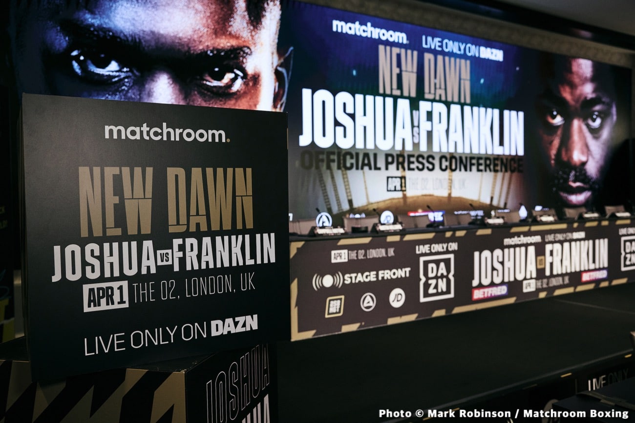 Image: Joshua vs Franklin Tonight: Start Time, Streaming & TV