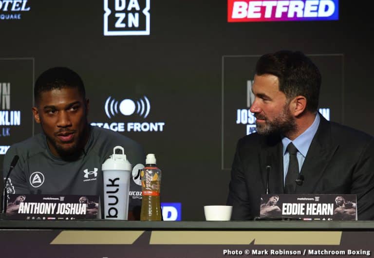 Image: Eddie Hearn says Anthony Joshua "beats everyone" in heavyweight division