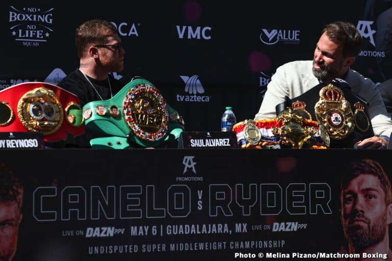 Canelo Alvarez Vs. John Ryder Undercard For Saturday Boxing News 24