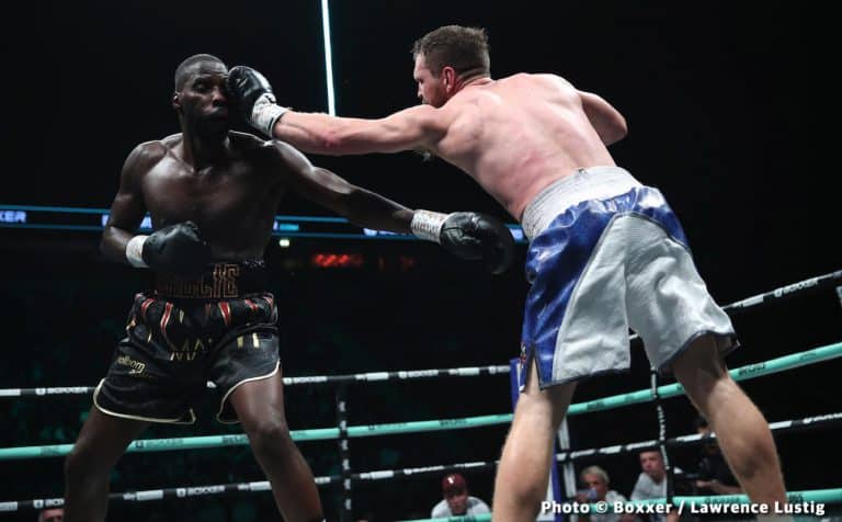 Image: Boxing results: Lawrence Okolie defeats David Light