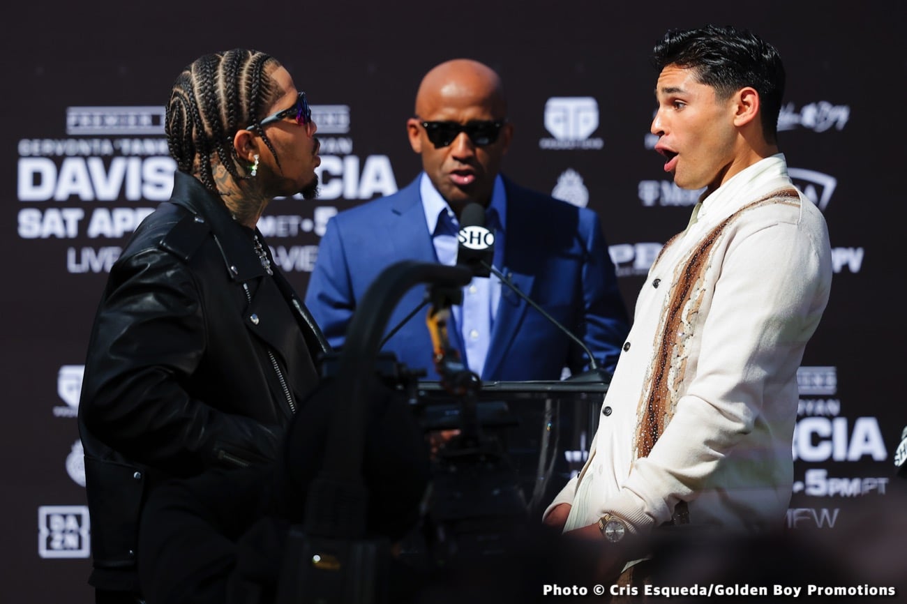 Ryan Garcia says Gervonta Davis’ punches won’t hurt him if he can see them