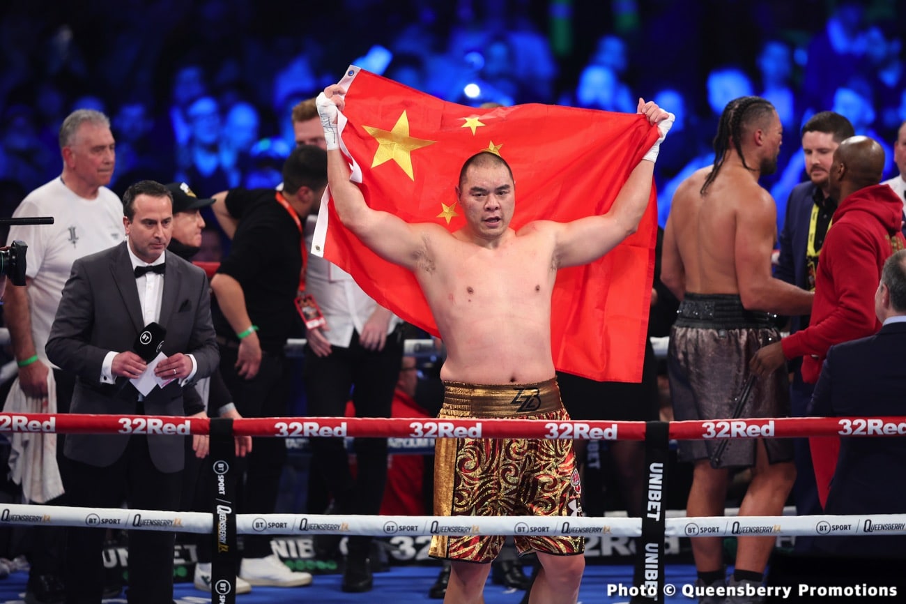 Zhilei Zhang vs. Joe Joyce rematch on September 2 in London