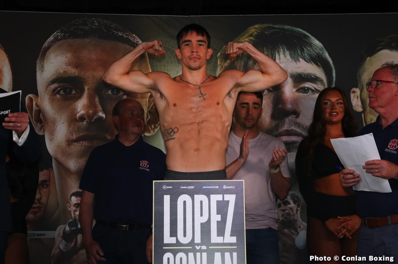 Image: Luis Alberto Lopez 125.5 vs. Michael Conlan 125.9 - weigh-in results