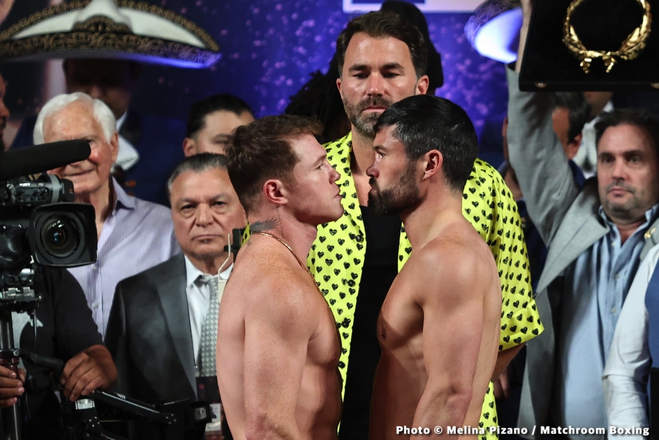 Image: Canelo Alvarez 167.5 vs. John Ryder 168 - Official DAZN Weigh In Results