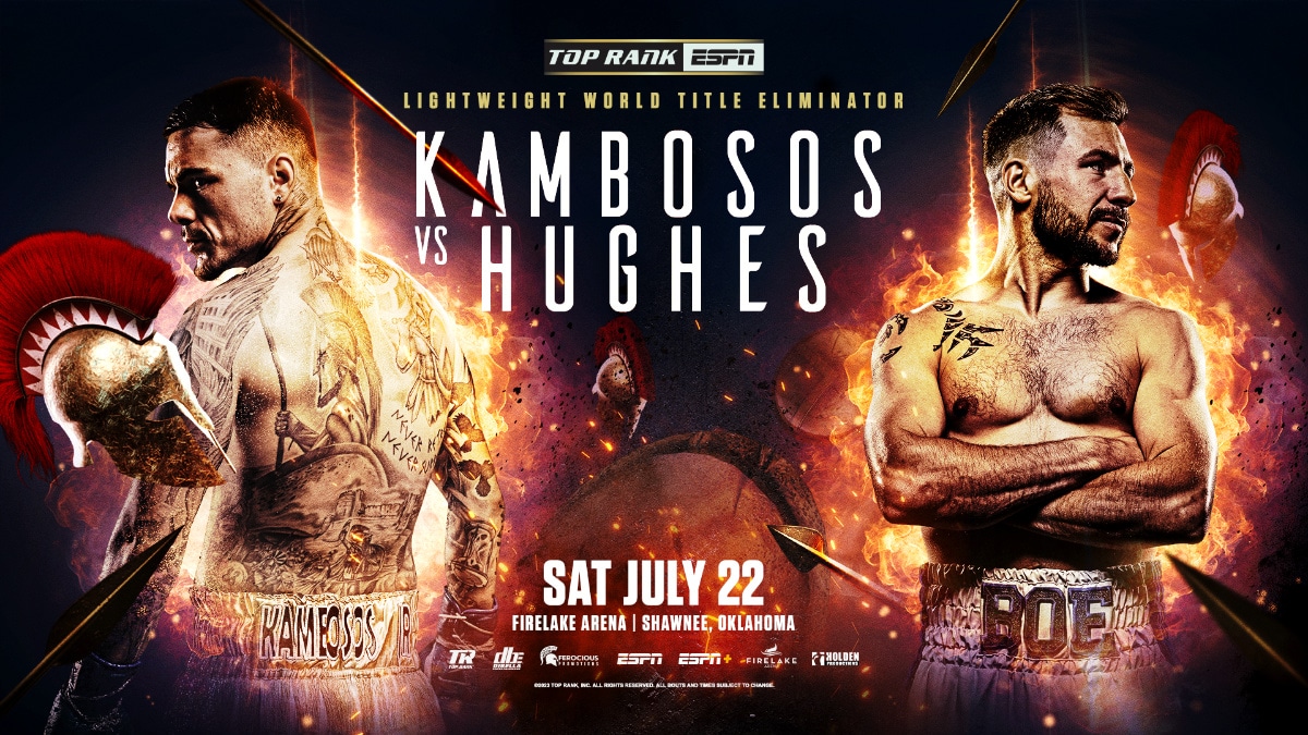 Image: Kambosos Jr vs Hughes LIVE on ESPN+ On July 22nd
