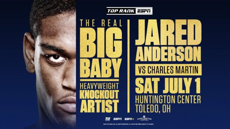 Image: Jared Anderson faces Charles Martin on July 1 on ESPN
